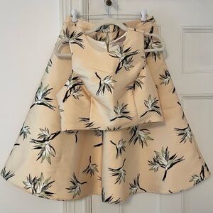 Forever 21 Tropical Print Crop Top and A-Line Skirt Set Size M